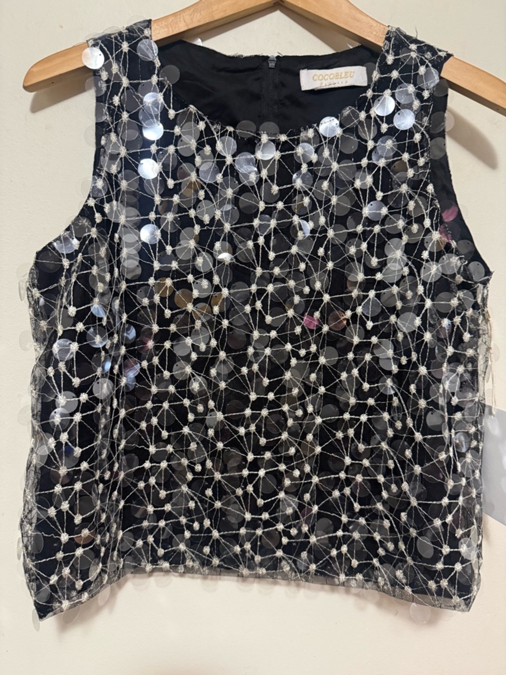 Sequin crop top
